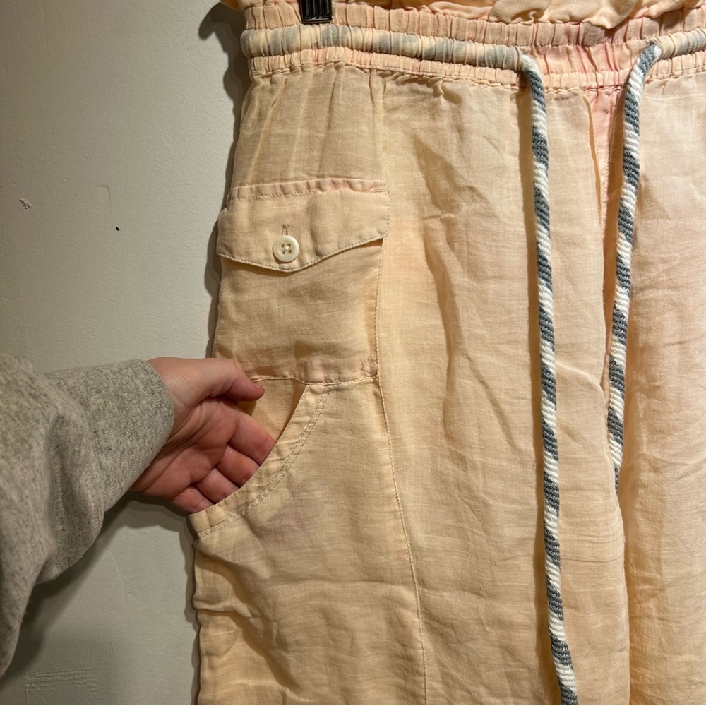 Anthropologie Cream Wide Leg Pants - Picture 6 of 8